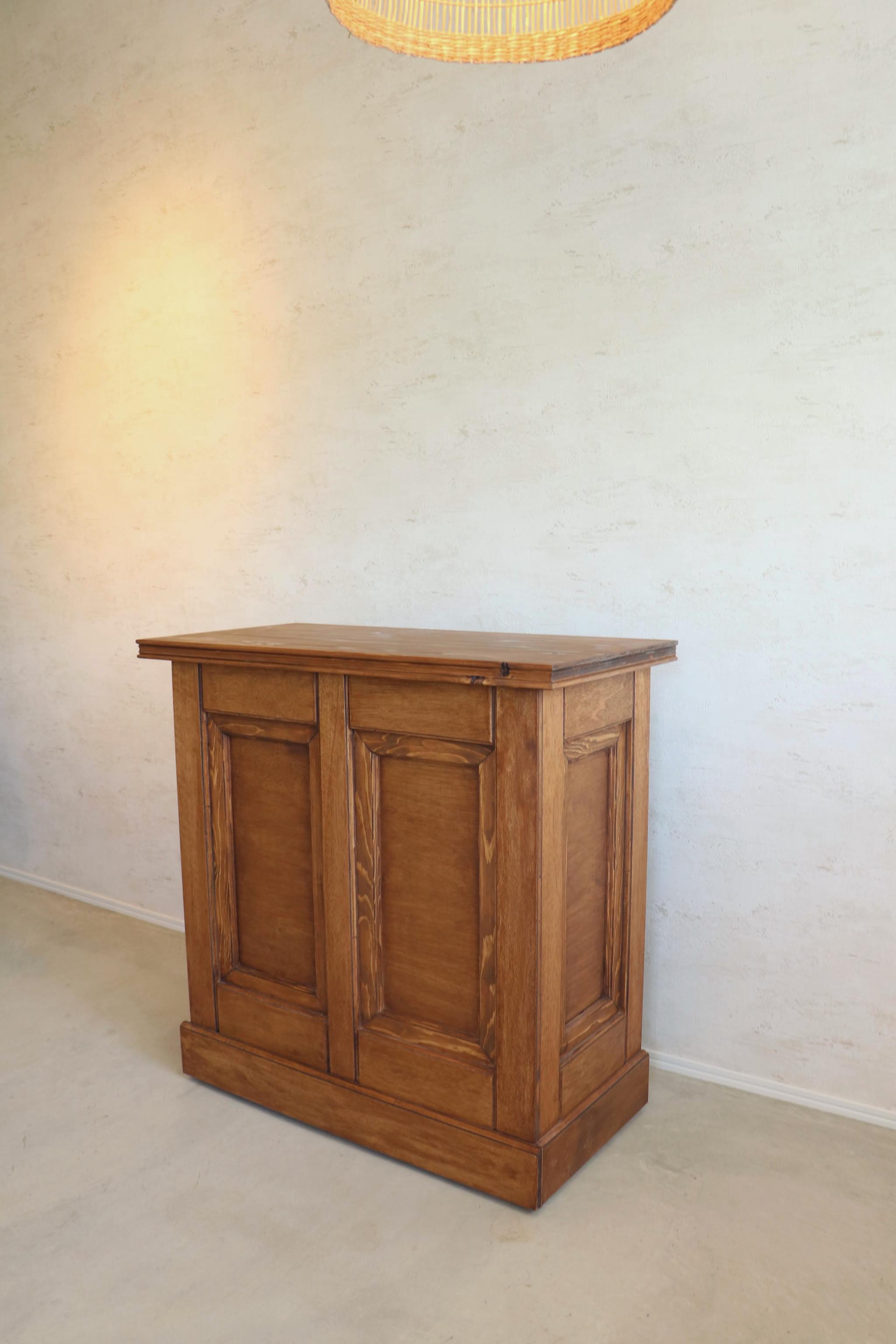 アンティークカウンター レジ台 キャッシャー バーカウンター 受付 サイドテーブル 水槽台 ディスプレイ 店舗什器 | 8枚目